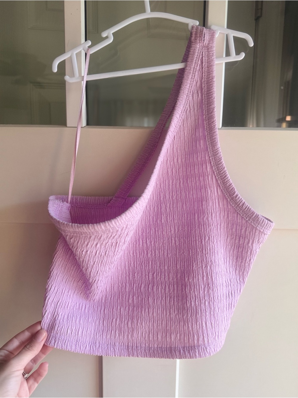 American Eagle Outfitters Lavender Textured Cowl Neck Tank